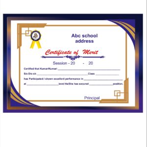 Certificate 3 printing A4 size 300 gsm