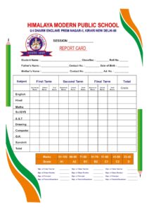 Report card best quality report card  use 350 gsm paper  best quality of printing