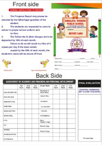 Report card best quality report card  use 350 gsm paper  best quality of printing