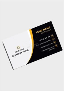 customized visiting card single side