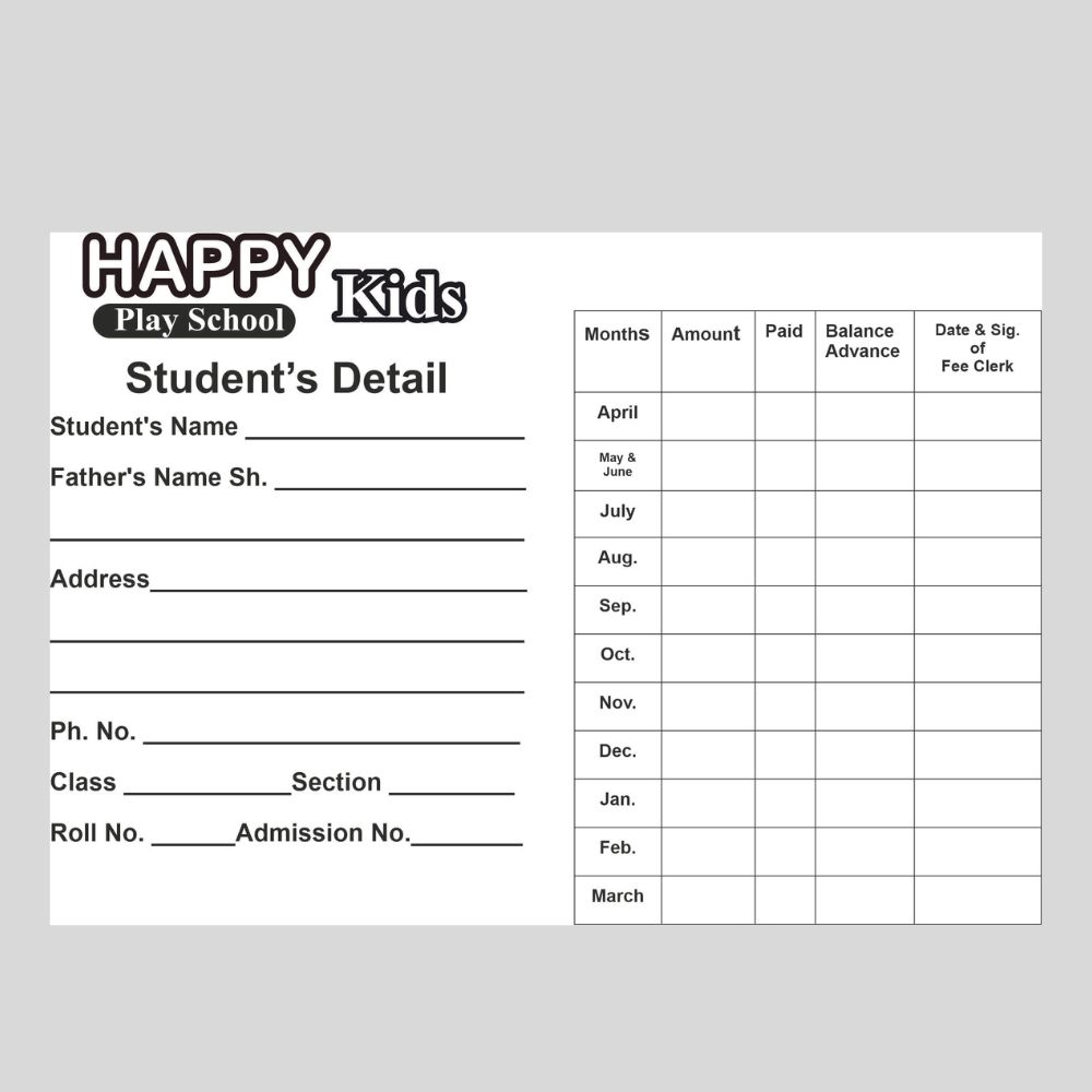 School Fee Card Printing – A5 & A6 - Image 2